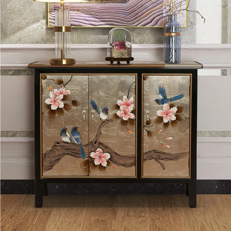 

Living Room Entrance Imported Thin Painted Large Capacity Entrance Cabinet Locker Decoration Side Cabinet