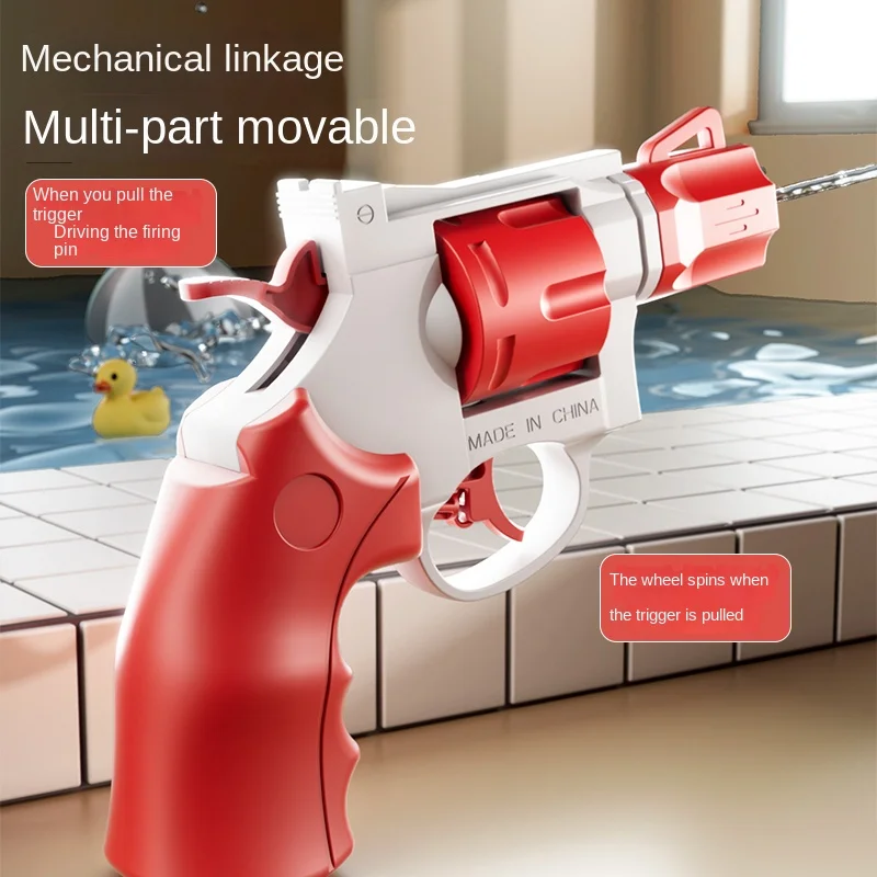 Children's Left Wheel Water Gun Toy New Water Spray Squeezing Battle Divine Tool with Long Range Shooting for Men and Girl