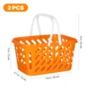 2 Pcs Shopping Basket Savings Toy Toys Storage Organizer Portable Baskets Grocery Abs Raw Material Bathroom Child with Handle 4