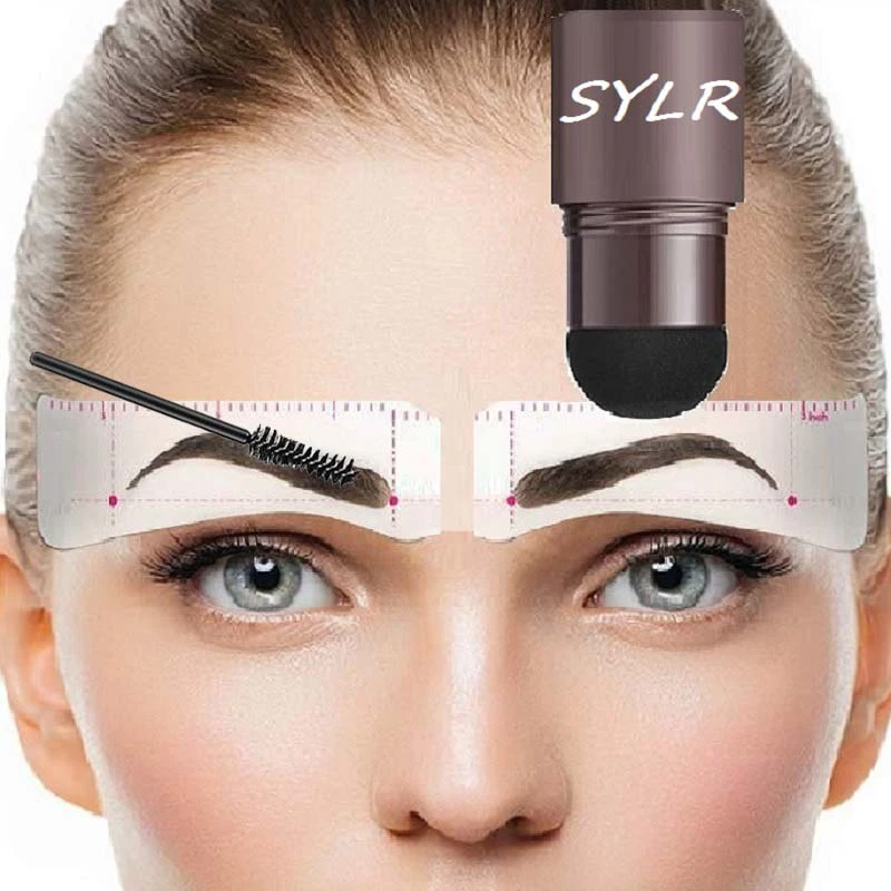 New One Step Eyebrow Powder Stamp Shaping Set Waterproof Professional