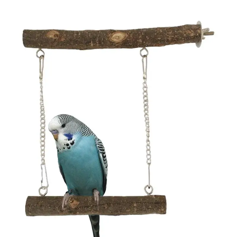 

Parrot Swing Toy Bird Swing Bridge Toy Wood Perch Training Stand Stick Holder For Parakeets Ladder Swing Supplies Parrots