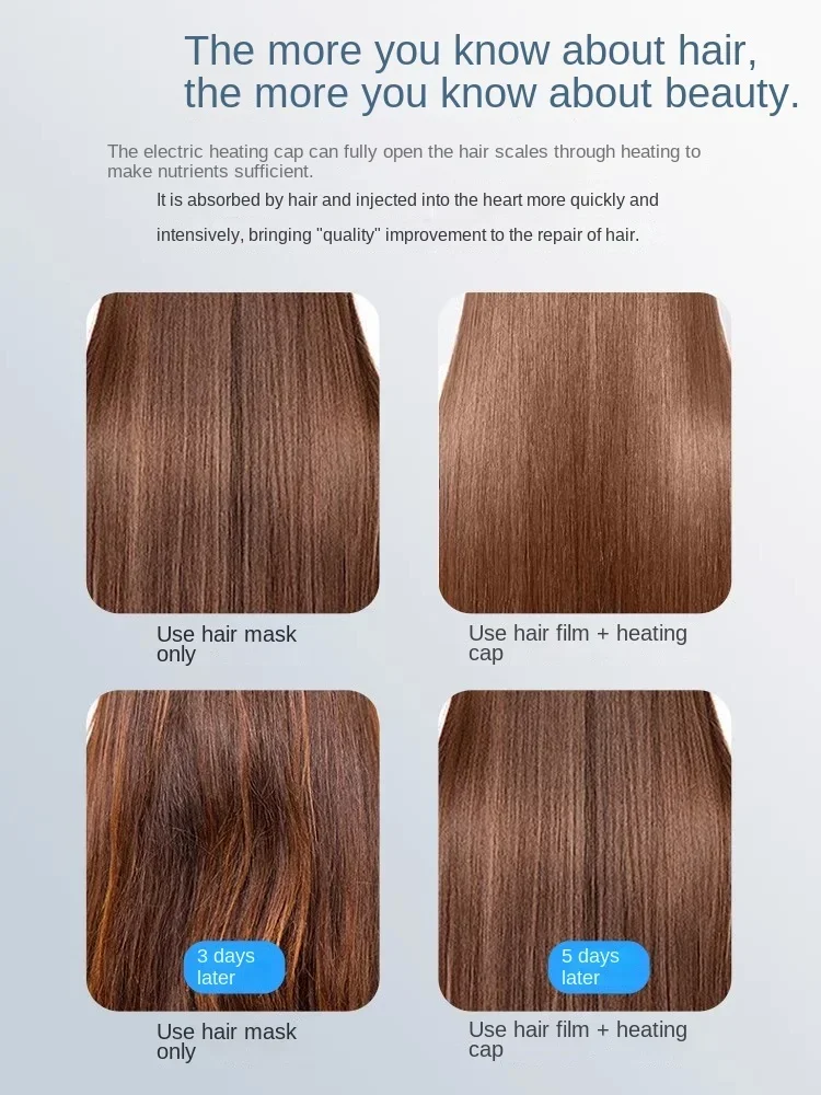 Heating cap hair mask evaporation cap barber shop special baking oil hair care heating steam household women