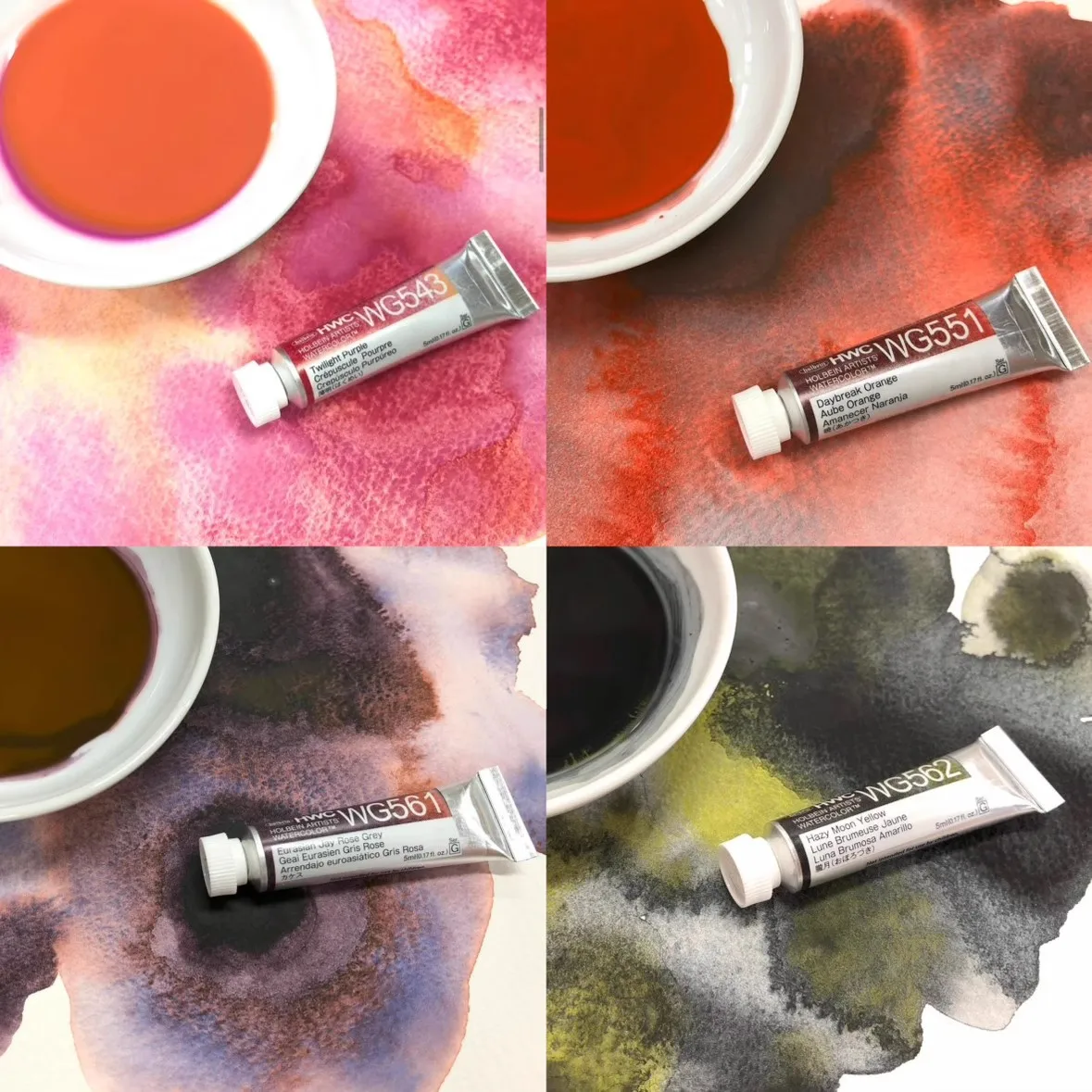 new  Holbein Artist Watercolor Paint 5ml  Granulating Color Tubular Opaque Акварель Professional Beginner Painting Supplies 5
