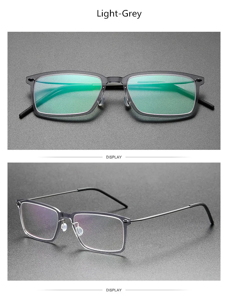 Dänemark Marke quadratische Titan Brille Rahmen Männer schrauben lose ultraleichte optische Brillen Frauen verschreibung pflicht ige Brillen 6528 Gafas – Detail 15
