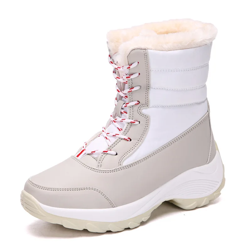 Cold Resistance -30℃ Waterproof Women Snow Boots Fashion Antiskid Winter Hiking Shoes Size 35-42