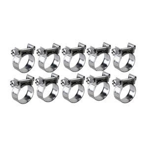 Image for 10Pcs Sanitary Mini Fuel Line Pipe Hose Clamp Clip 