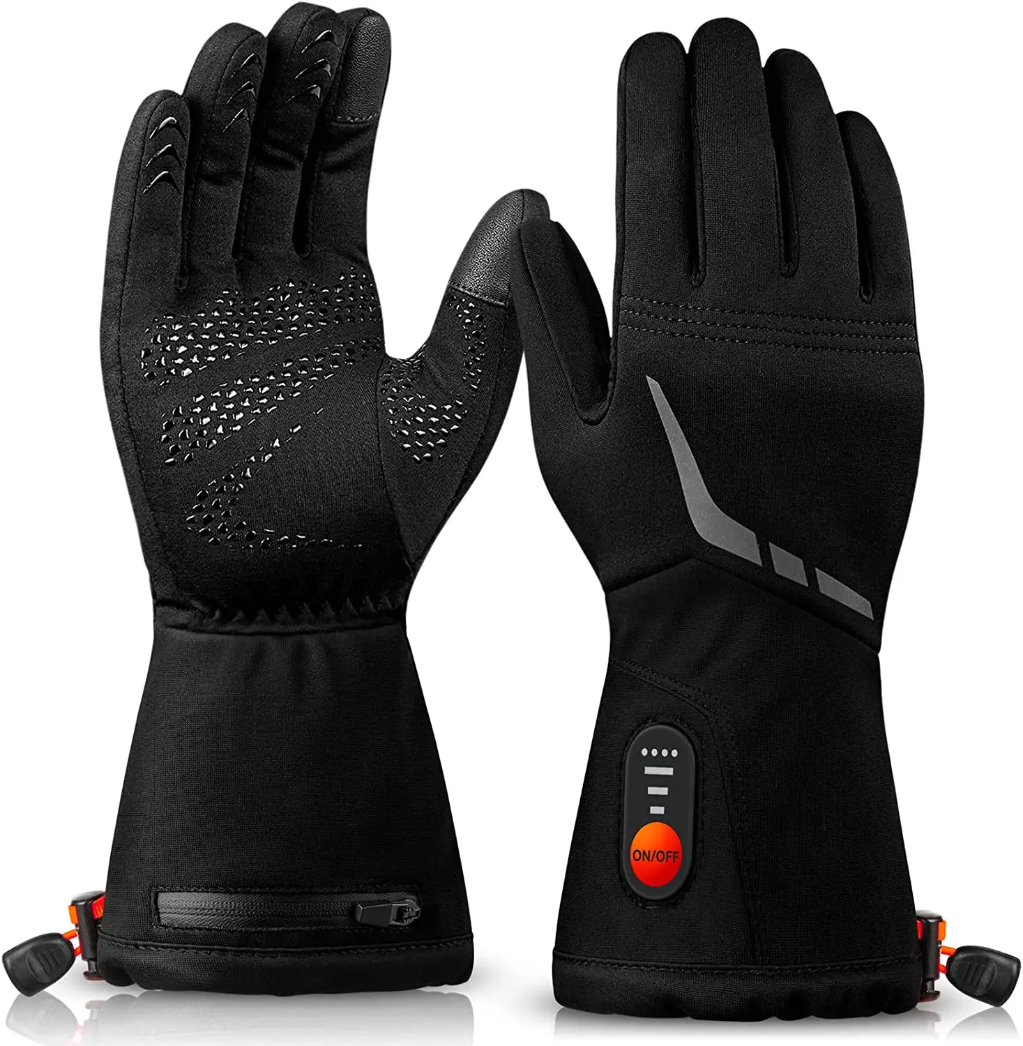 

Winter Warm Heated Ski Thin Gloves Liners 7.4V Rechargeable Battery Electric Heated Gloves with Touch Screen