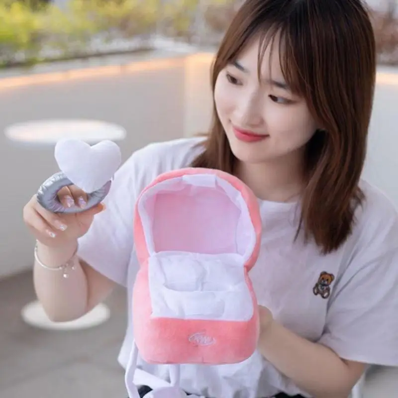 Couple Anniversary Gift Pink Ring Box Toy Plush Ring Box Ring