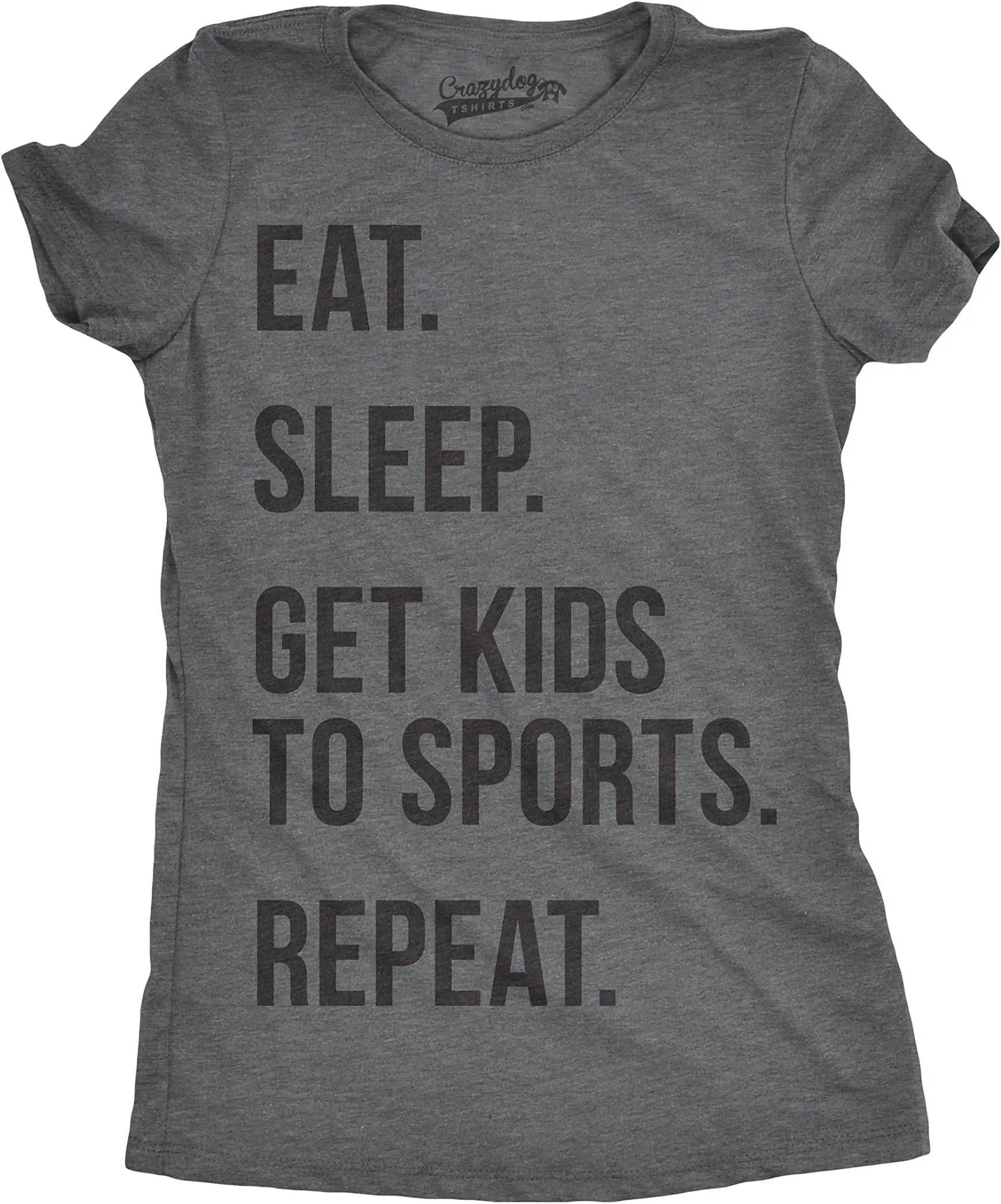 

Женская футболка с надписью «Eat Sleep Get Kids to Sports», забавный подарок для мамы, Саркастические футболки для мужчин, женская одежда