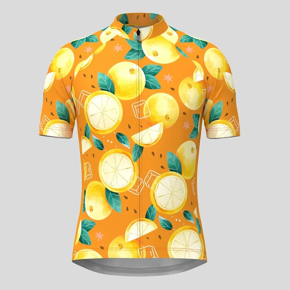 Classic Orange Man Cycling Jersey Manica Corta Summer Bike Shirt Abbigliamento Da Bicicletta Abbigliamento Da Strada Di Montagna Abbigliamento Mtb Tra