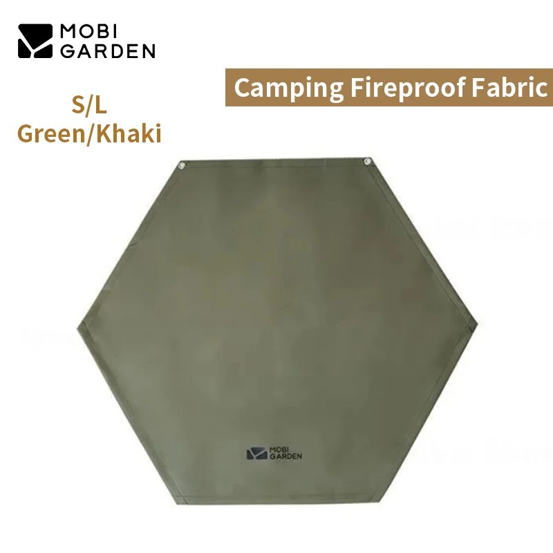 

MOBI GARDEN Camping Fireproof Fabric Silicone Coated Hexagon Flame Retardant Floor Cloth 250℃ Temperature Resistance Mat New Pad
