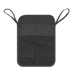 Portable Baby Stroller Hanging Organizer with Large Capacity and Double Pockets (Black)