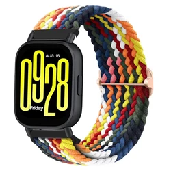 Braided Solo Loop Bracelet, 22mm Watch Strap - Redmi watch 5 Lite (Rainbow White)