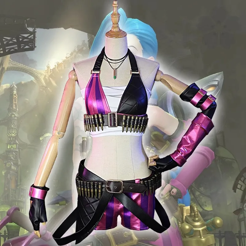 

Game League of Legends Jinx Cosplay Halloween Christmas Party Costume Cos Women Cute Sexy Clothes Stage Performance Role Play