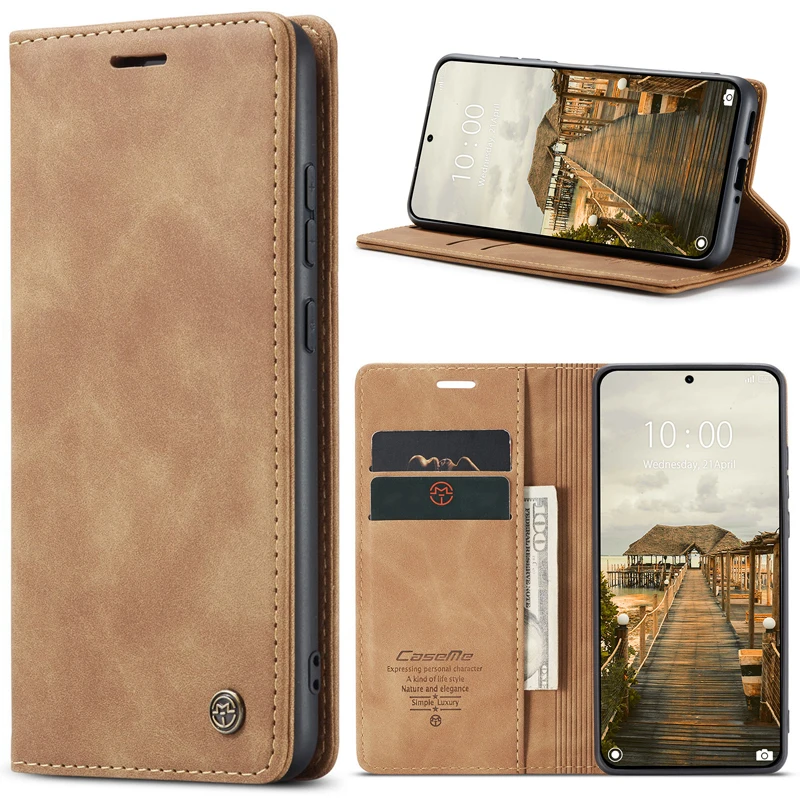 Luxury Flip Retro Leather Wallet Phone Cover with Card Slots