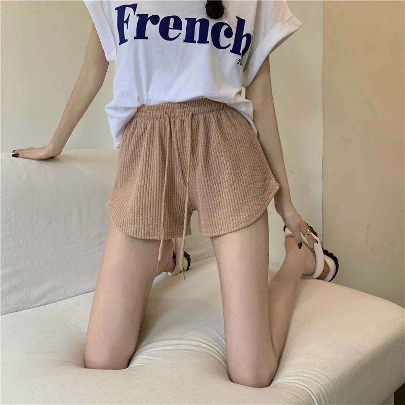 New Summer Sports Shorts Women's Korean High Waist Loose Large Size Student Youth Home Sleepwear Running Yoga Shorts