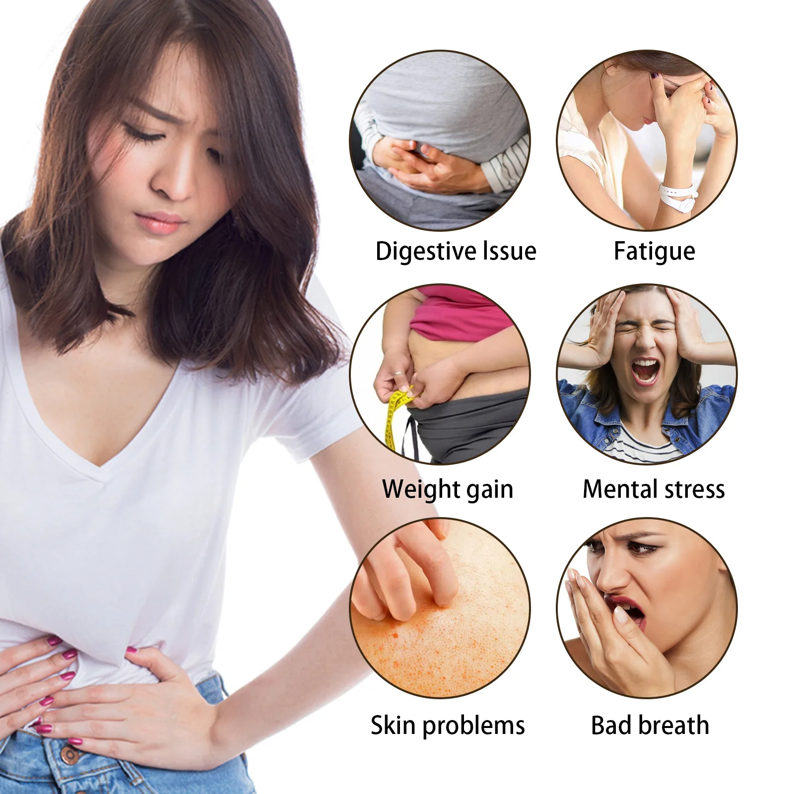 Cooling Oil Wind Oil Essence Stomach Relief Oil Relieve Indigestion Stomachache Bloating Treat Gastritis Improve Bad Breath Herbal Detoxification 50ml