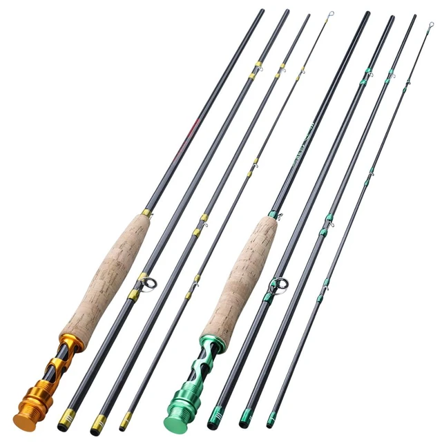 Sougayialng New Fly Fishing Rod Set 2.7M #5/6 Carbon Fiber Ultralight  Weight Fly Fishing Rod and Fly Reel Line Combo Pesca - AliExpress