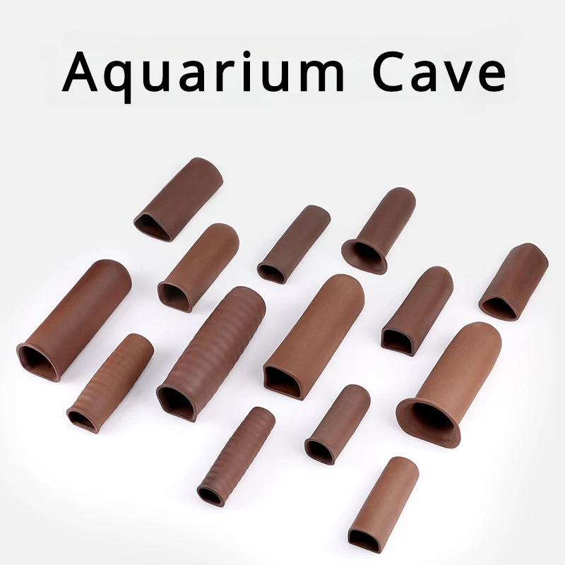 Ceramic Aquarium Shelter Breeding Cave Decoration Hiding Tube For Aquarium Fish Tank Shrimp Nest Spawn House Cave Ornaments fish tank ornaments fish tank decorations aquarium ornaments