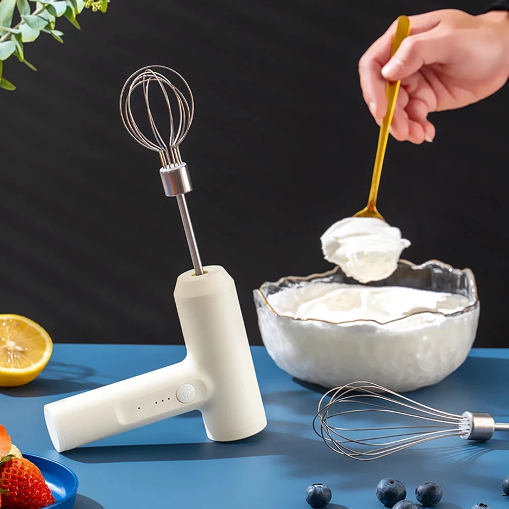 

Wireless Portable Electric Food Mixer 3 Speeds Automatic Whisk Butter Egg Beater Baking Cake Cream Whipper Kitchen Hand Blender