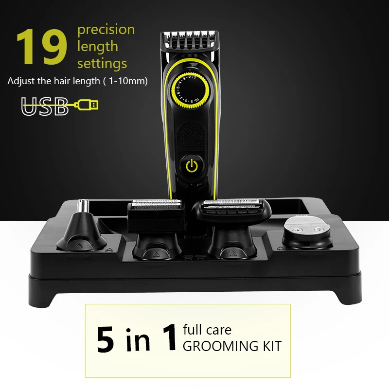 Electric Hair Clipper Multifunctional Trimmer For Men Electric Shaver For Men's Razor Nose Trimmer 5 In 1 Hair Cutting Machine hair clipper electric shaver hair trimmer ear and nose hair trimmer