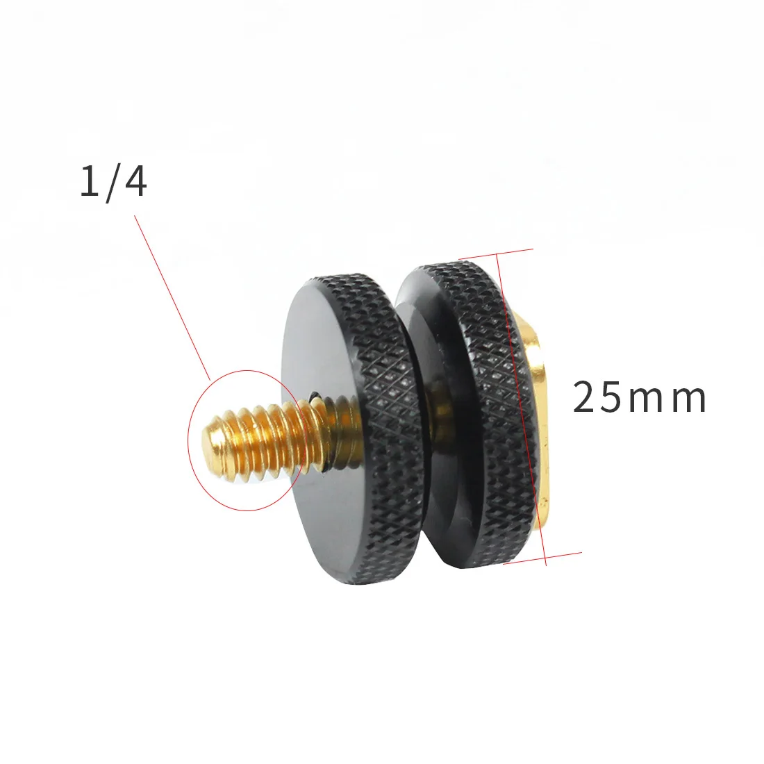 Tripod Mount Hot Shoe Adapter 1/4 3/8 inch Screw Single Nut Double Layer to Flas