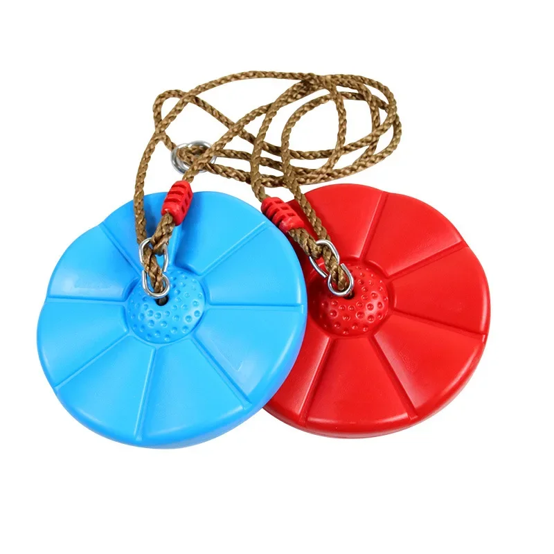 Children's Disc Swing Kid Indoor and Outdoor Sports Red Blue Thickened Octagonal Petal Swing Hanging Swing Toys Rocking Chair 5