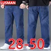 Man Jeans Big Size High Stretch Denim Fabric Large Size Pants for Fat People 45-150kg Jeans Hombre Wide Leg Jeans Pantalon Homme 1