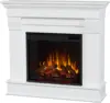 Chateau 41 "Electric Fireplace with Mantel Replaceable Fireplace Insert Heater Realistic Log and Flame Effects Remote Timer 1