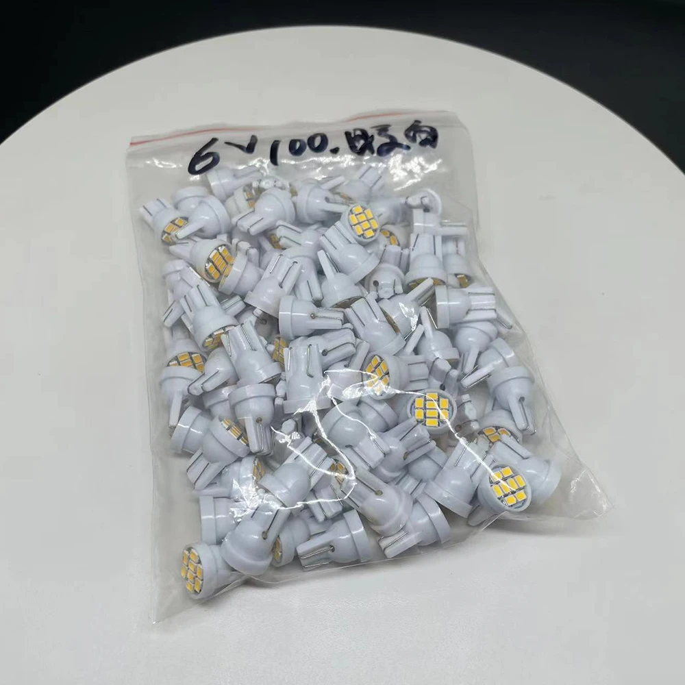 100PCS AC DC 6V T10 555 ؼ 8SMD 1206 3020 194 168 LED   Ŀн Ϸ  ڵ ü ׼