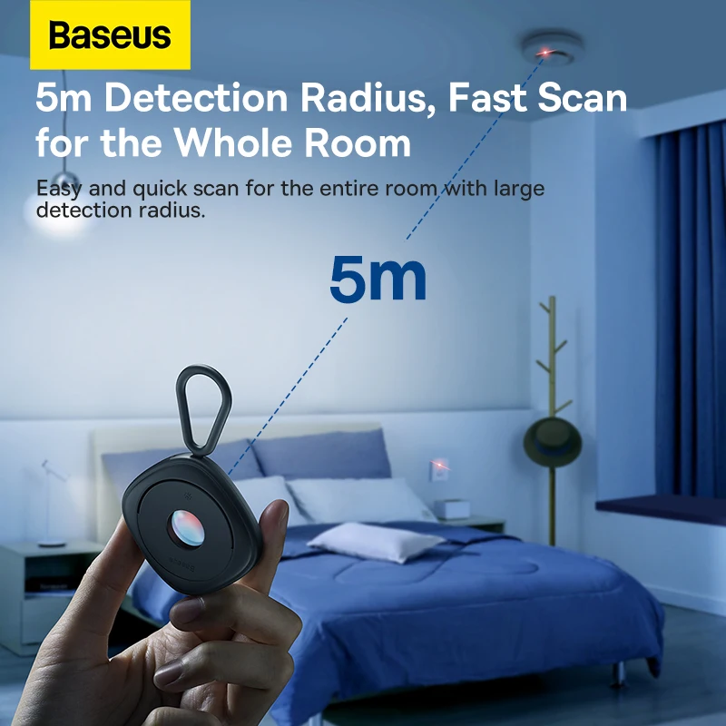 Baseus Camera Detector for Hidden Camera Portable Pinhole Lens Detect Gadget Anti-Peeping Security Protection Candid Detector