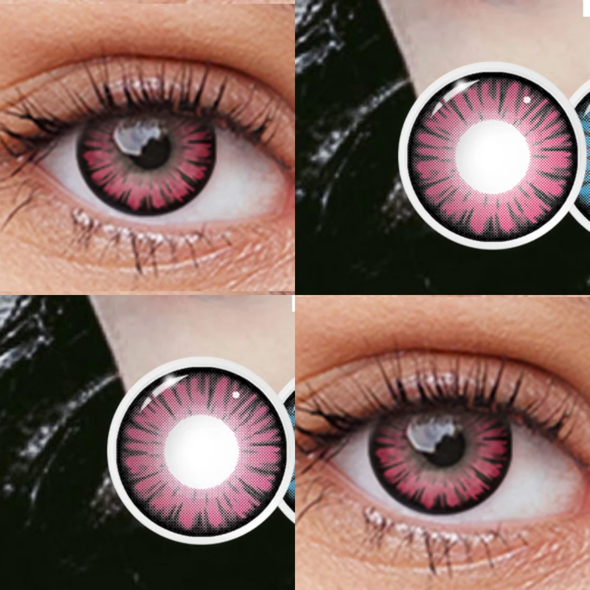 Vibrant Yellow Cosplay Colored Contacts - Half Yearly Soft Eye Lenses for Anime Makeup & Festive Looks