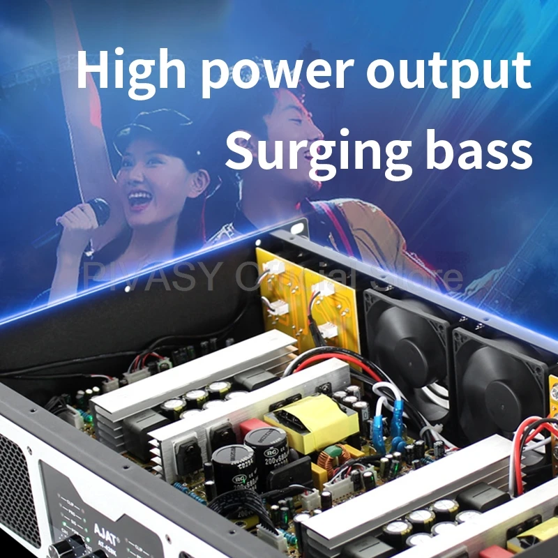 1200W High Power Professional Sound Amplifier 2/4 Channel Hifi Enthusiast Digital Subwoofer Amplifier Stage Home Audio