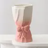 Bowknot Ceramic Vase Ceramic Decorative Branches Vase Creative Desktop Flower Bow Vase Decoration Bouquet Vase For Bookshelf 4