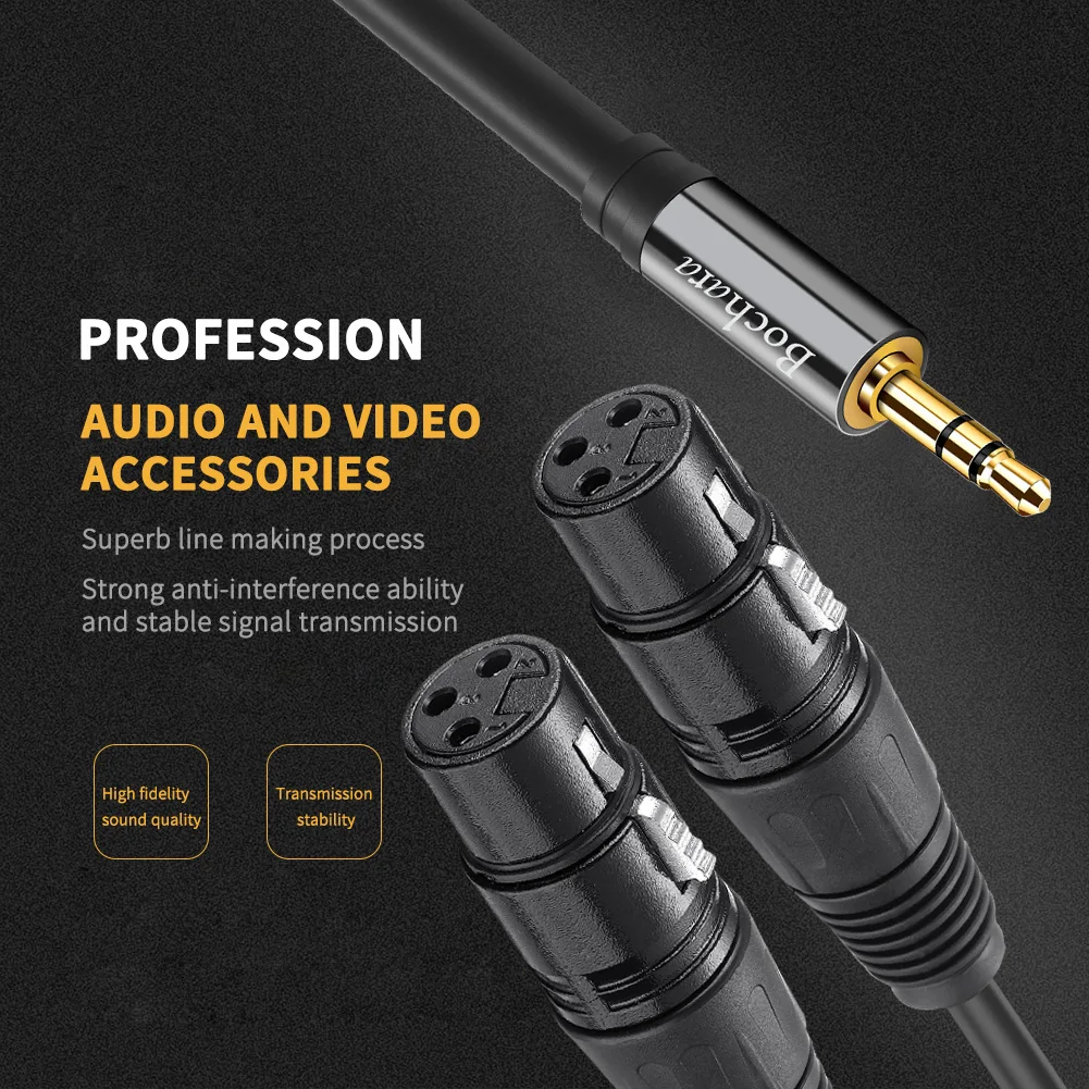 CableCreation 3,5 mm naar XLR-kabel, 3,5 mm (1/8 inch) stereo-jackplug naar XLR-jackplug, compatibel met iPhone, iPod, tablet, laptop en meer, zwart, 3 m/10FT CableCreation 3,5 mm naar XLR-kabel, 3,5 mm (1/8 inch) stereo-jackplug naar XLR-jackplug, compatibel met iPhone, iPod, tablet, laptop en meer, zwart, 3 m/10FT