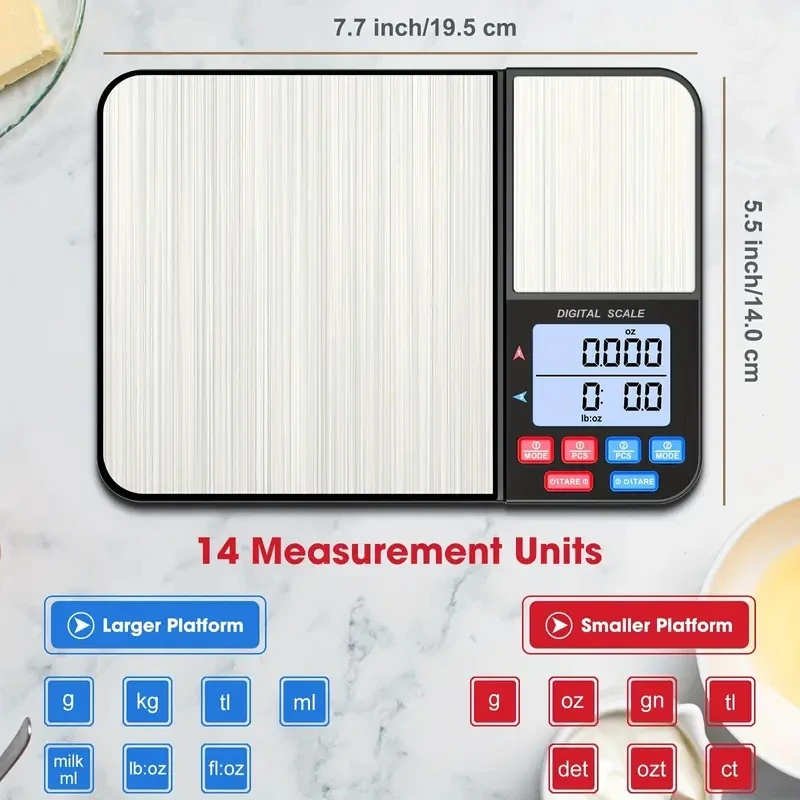 1pc Digital Kitchen Scale for Weight Loss Baking Cooking Jewelry Dieting Meal Prep Packages Shipping and Postage 5kg Capacity