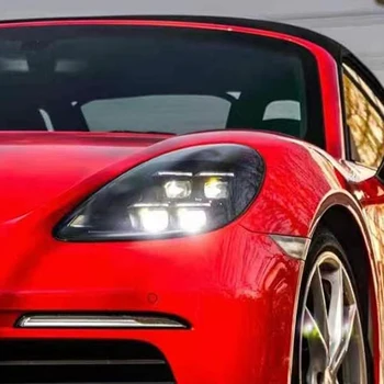 Car Lights For Porsche Cayman Or Boxster 981 2013-2015 Auto Headlights Assembly Upgrade 2024 Style Projector Lens Accessories