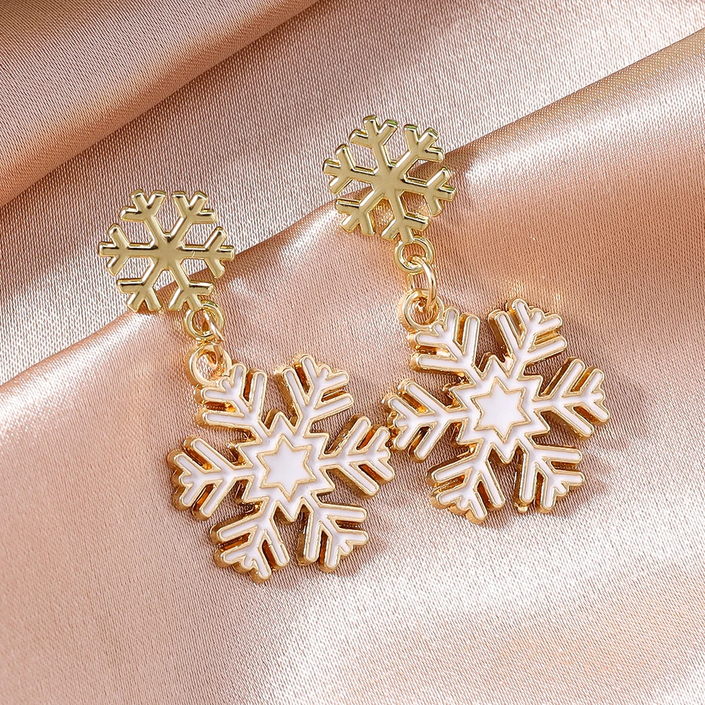 Aihua Modische Koreanische Goldfarben Stern-Ohrstecker für Frauen Schneeflocken-Mond-Ohrhänger Mädchen Party Festival Schmuck Geschenke – Detail 9
