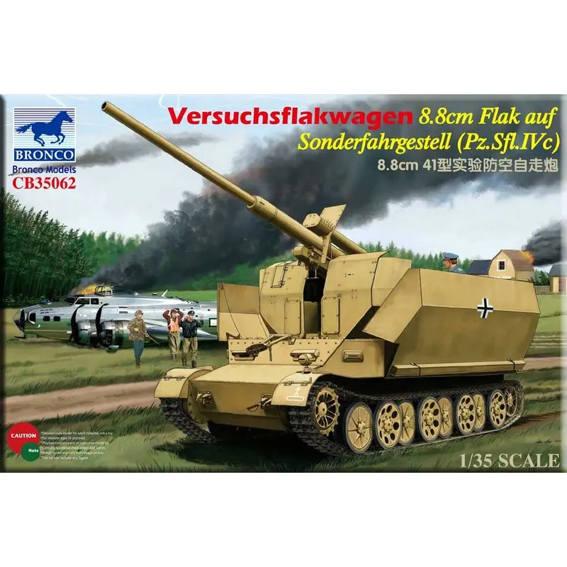 

BRONCO CB35062 1/35 8.8cm Flak auf Sonderfahrgestell (Pz.Sfl.IVc) - Scale Model Kit