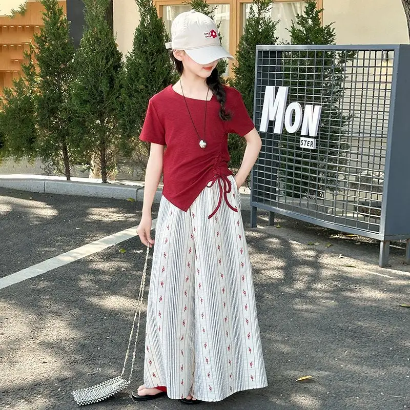 Vestiti per bambini da 7 a 14 anni Abbigliamento per bambini Configurazione per ragazze 2025 Set superiore Festa per ragazze Set per adolescenti di 12 anni per bambini - immagine 5