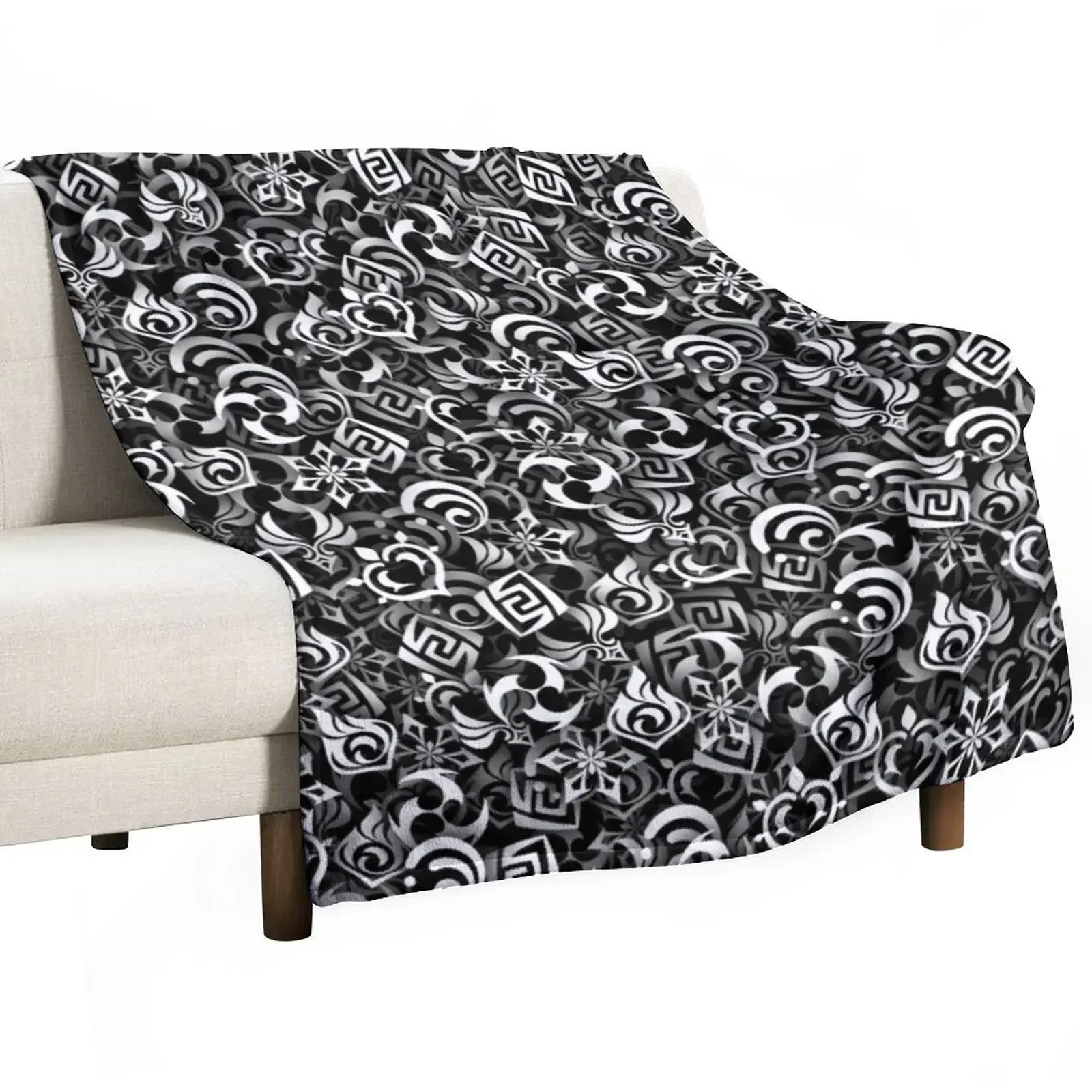 

Ударные элементы Genshin, одеяло, мягкое искусственное роскошное утолщенное модное одеяло для дивана