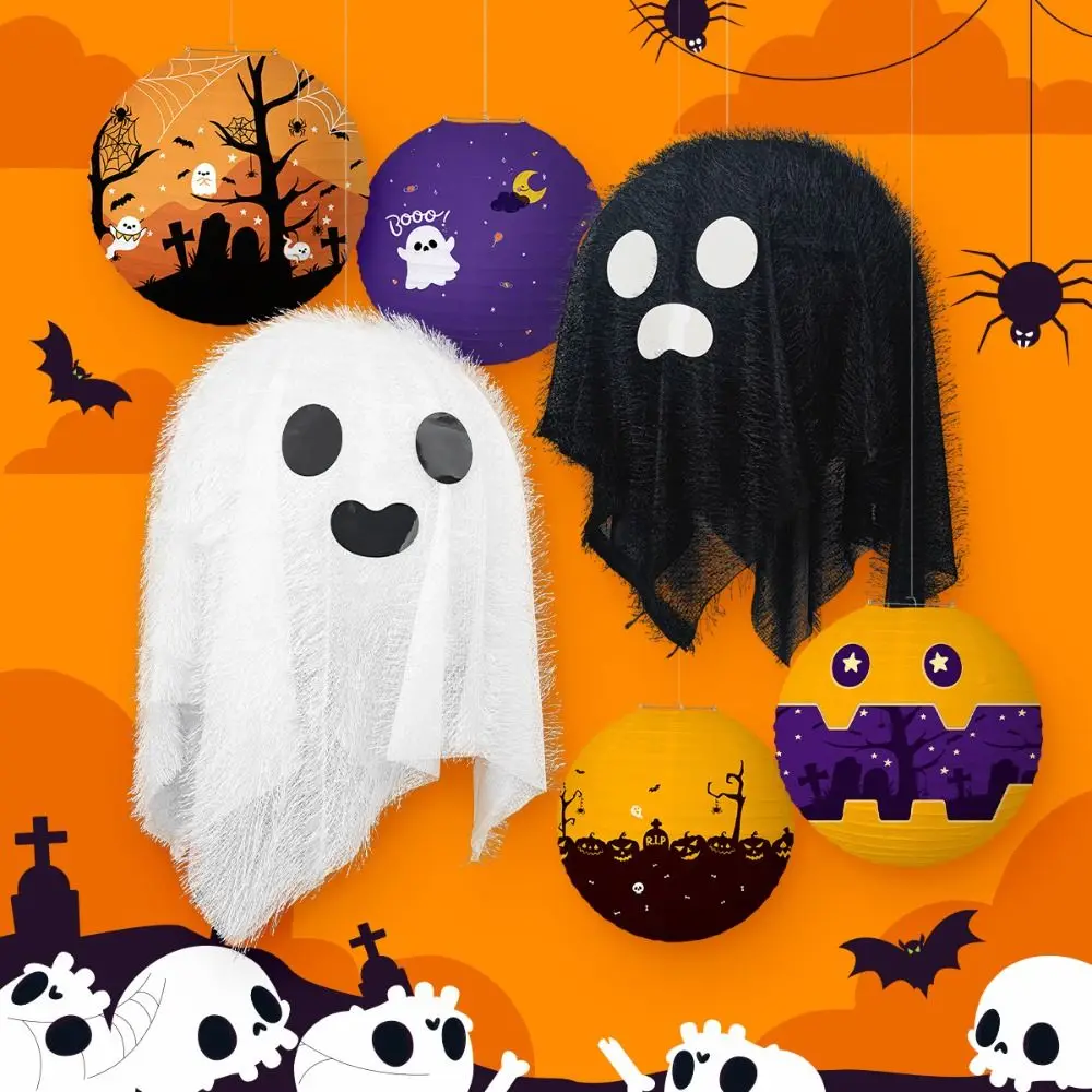

Ghost Halloween Paper Lantern Creative Bat Handmade Halloween Hanging rPops DIY Paper Festival Ghost Lanterns Halloween