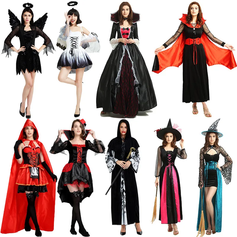 

Костюм на Хэллоуин, привидение, невеста, ведьма, высокое качество, игра вампира, мягкий костюм, страшное платье демона