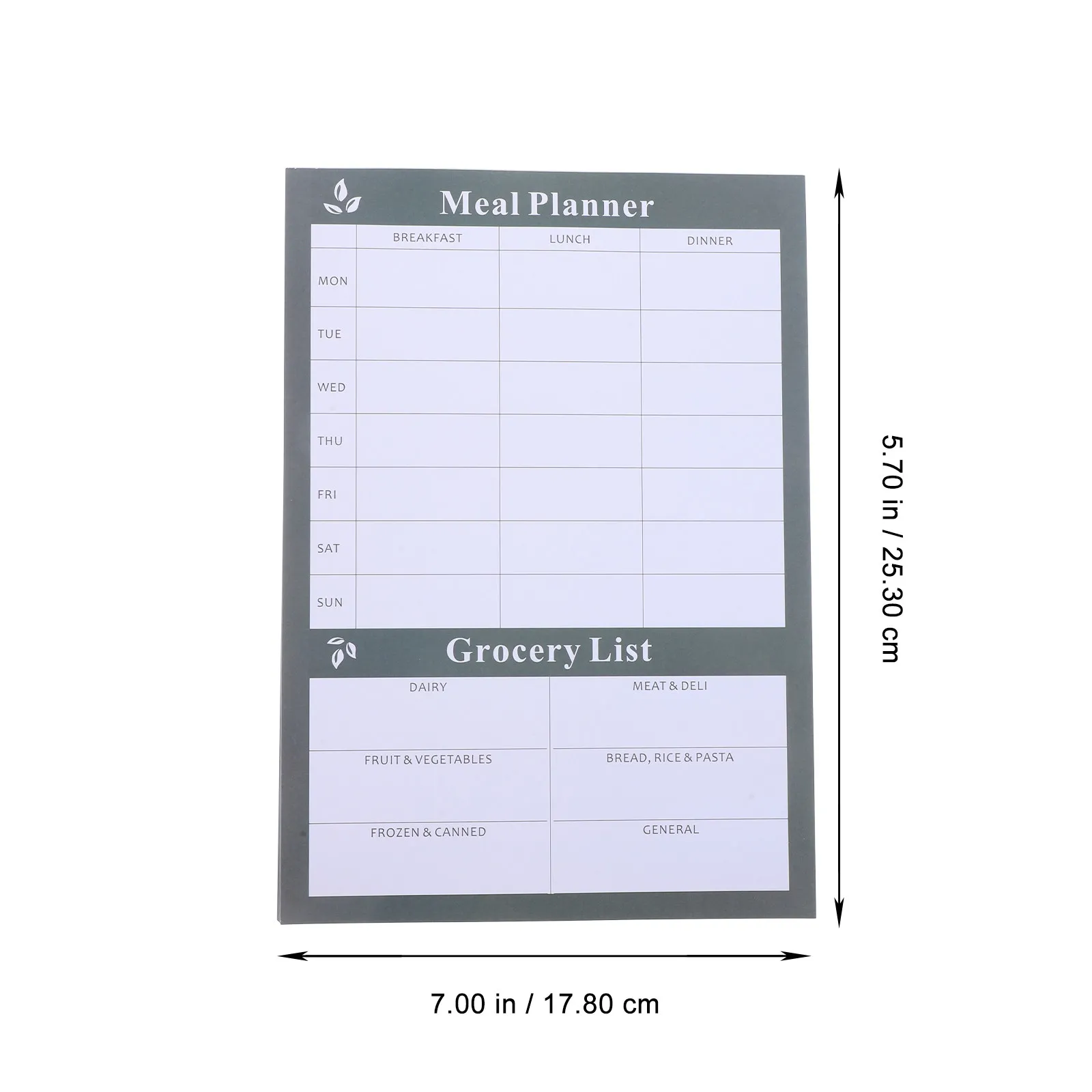 가정용 다이어트 탈부착 가능 노트 식단표 주간 캘린더 식사 플래너 주방용 메뉴 노트