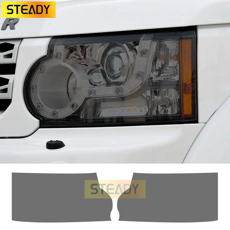 

2 Pcs Car Headlight Protective Film Front Light Transparent Smoked Black TPU Sticker For Land Rover Discovery 4 LR4 2009-2016