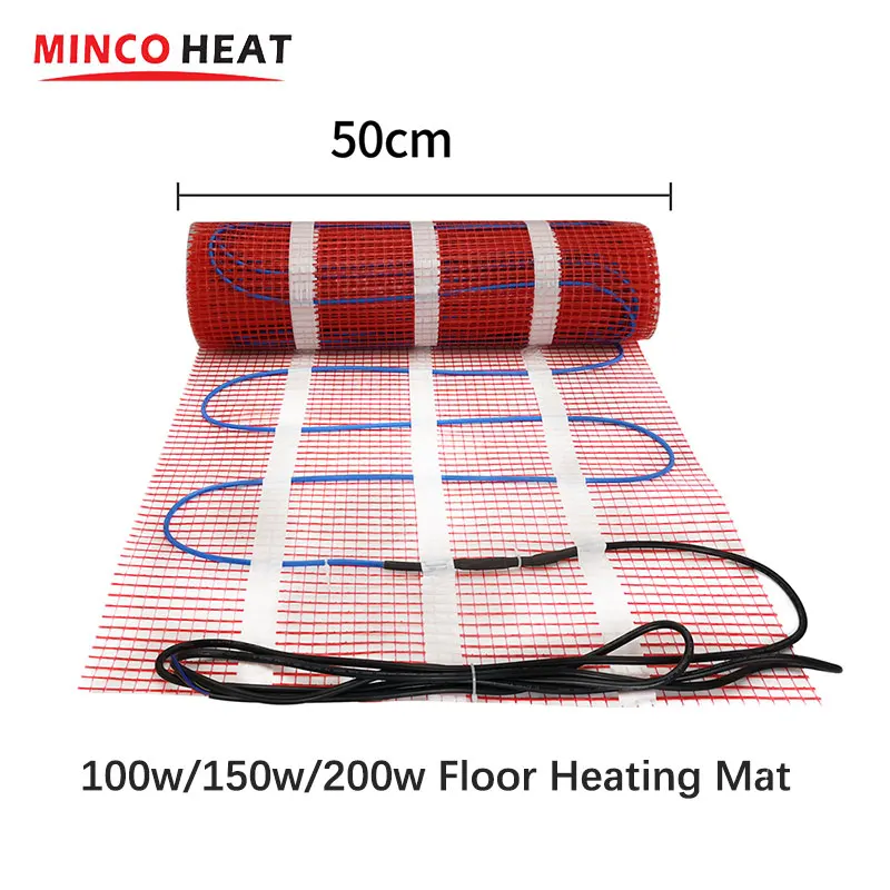 220V 100W/150W/200W Electric Floor Heating Mat MINCO HEAT Under Floor