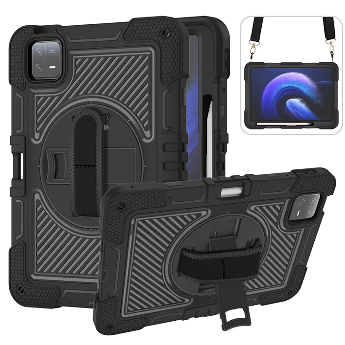 Durable Tablet Case with Kickstand & Shoulder Straps - Enhanced Protection for 8.7 to 11 Inch Tablets