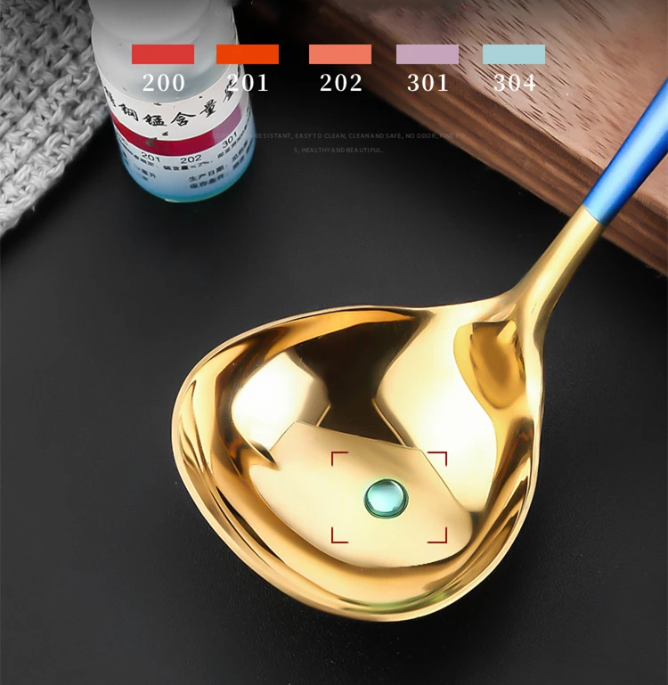 304 Stainless Steel Korean Soup Spoon Long Handle Noodles Ramen Tablespoons Hot Pot Scoop Kitchen Cooking Tableware Skimmer