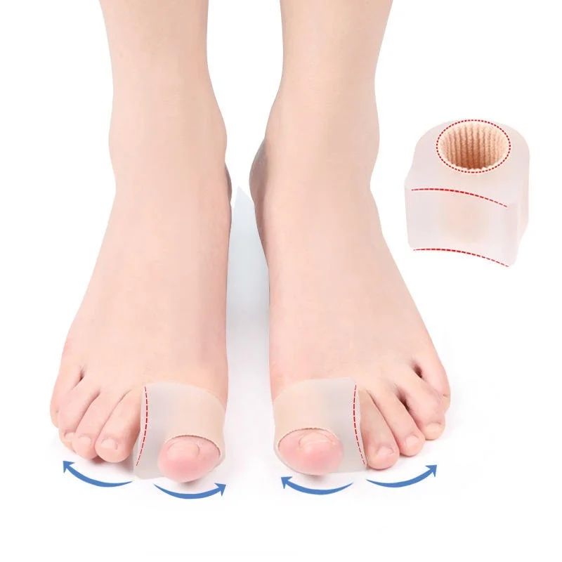 

2PCS Toe Separators Hammer Straightener Big Toe Spacers Gel Spreader Correct Crooked Bunion Corrector and Bunion Relief Pads