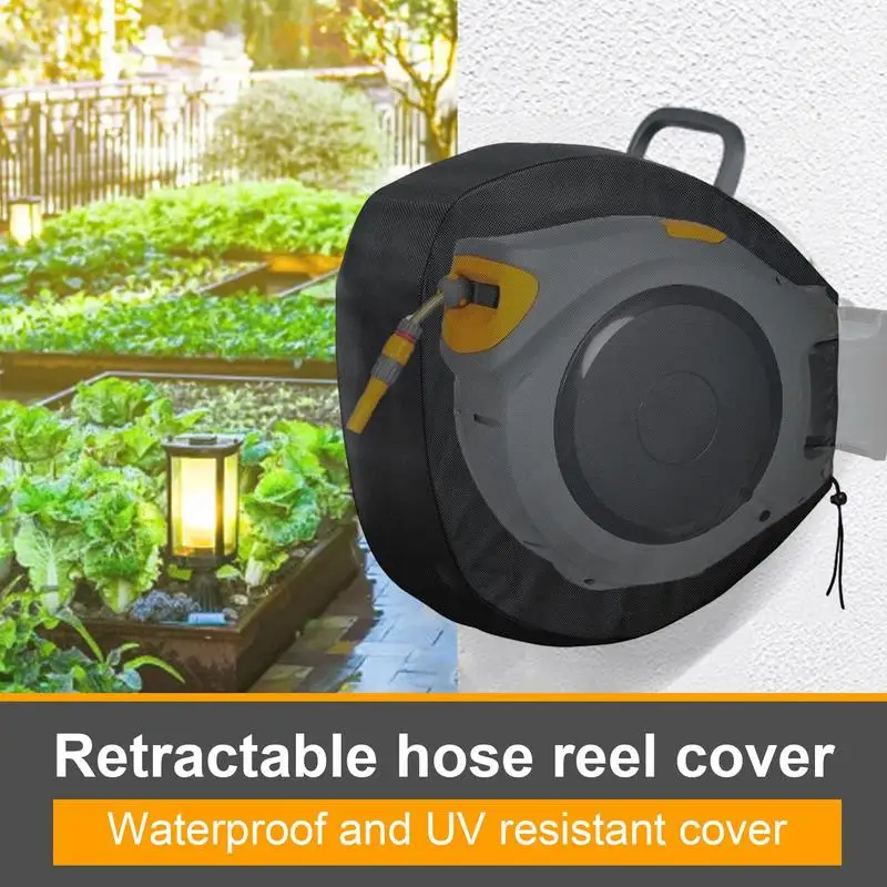 Insulated Hose Cover Wall Mounted UV Resistant Waterproof Retractable Garden Hose Reel Cover For Water Reel